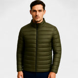 Doudoune homme laine légère – Col montant ultra-fin