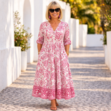 Elly | Robe Florale Élégante avec une Ambiance Aérée