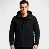Parka homme coton capuche – Veste délavée à revers