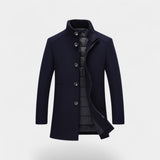 Manteau trench parka homme en mélange technique – col montant gilet amovible