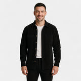 Veste-chemise homme coton velours côtelé – style raffiné décontracté