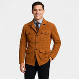 Veste homme rétro coupe ajustée – style japonais, raffinée, silhouette quotidienne