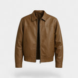 Manteau homme ajusté en cuir PU