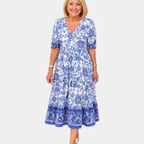 Cosima | Robe Florale V-coupée élégante