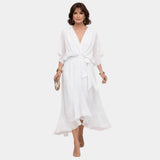 Carmen | Robe en chiffon avec décolleté en V