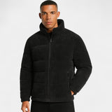 Veste matelassée en velours côtelé homme – Coupe ample épaissie
