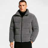 Veste matelassée en velours côtelé homme – Coupe ample épaissie