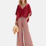 Tristane | Ensemble pantalon et blouse à rayures