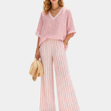 Tristane | Ensemble pantalon et blouse à rayures