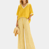 Tristane | Ensemble pantalon et blouse à rayures