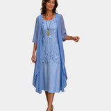 Mahélia | Robe élégante en chiffon deux pièces