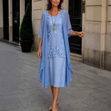 Mahélia | Robe élégante en chiffon deux pièces