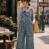 Norelle | Salopette en jean imprimé floral