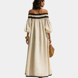 Cindy | Robe maxi à épaules dénudées