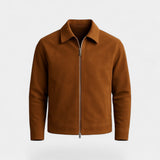 Veste courte en daim homme coupe ample
