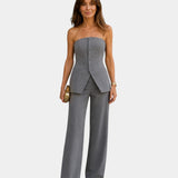 Eda | Ensemble avec top et pantalon à jambes larges