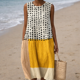 Laure | Robe Colorblock à Pois