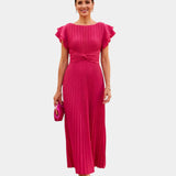 Wiam | Robe maxi plissée élégante