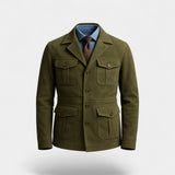 Veste homme rétro coupe ajustée – style japonais, raffinée, silhouette quotidienne