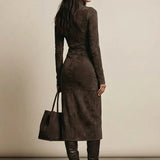 Sara | Robe Midi en Velours