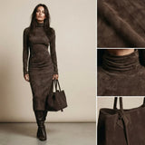 Sara | Robe Midi en Velours