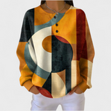 Lea - Pull à motif géométrique rétro