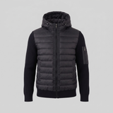 Veste Homme à Capuche Hybride Matelassée – Manches en Maille Côtelée