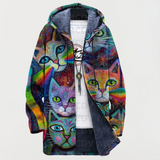 Friederike | Sweatshirt à motif chat sur arc-en-ciel