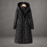 Briseida | Long manteau en duvet avec capuche