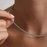 Valérie | Collier Vintage en Pierre Turquoise Dorée