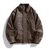 Veste Homme Cuir – Fermeture Zippée Coupe Décontractée
