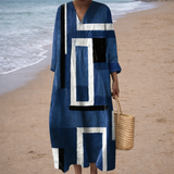 Fabienne | Robe Géométrique Élégante