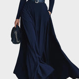 Kornelia - Robe maxi en maille à col montant