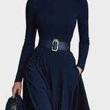 Kornelia - Robe maxi en maille à col montant