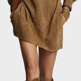 Robe mini à col roulé