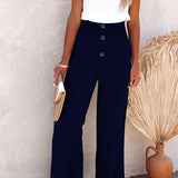 Rose | Pantalon détendu taille haute