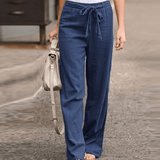Ida | Pantalon relax femme à cordon et taille élastique