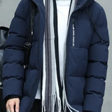 Doudoune Homme à Capuche – Veste Matelassée Mi-Longue Hiver
