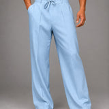 Théo – Pantalon Droit en Coton et Lin
