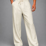 Théo – Pantalon Droit en Coton et Lin