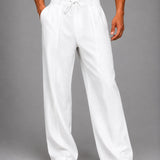 Théo – Pantalon Droit en Coton et Lin