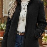 Annelies | manteau intermédiaire doux avec fermeture éclair