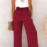 Rose | Pantalon détendu taille haute
