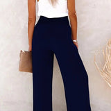 Rose | Pantalon détendu taille haute