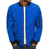 Blouson Matelassé Homme – Col Montant Motif Losanges