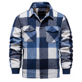 Veste Homme en Coton – Motif Carreaux, Coupe Régulière