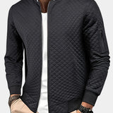 Veste Homme en Maille Texturée – Fermeture Zippée Structurée