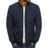 Blouson Matelassé Homme – Col Montant Motif Losanges