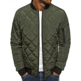 Blouson Matelassé Homme – Col Montant Motif Losanges