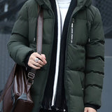 Doudoune Homme à Capuche – Veste Matelassée Mi-Longue Hiver